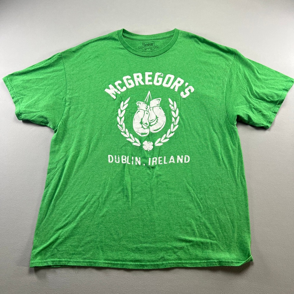 Spencer's T Shirt Mens 2XL Green Mcgregor Dublin Ireland Boxing Graphic Cotton